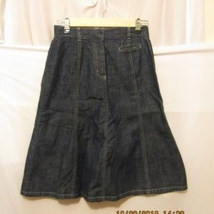 L.L Bean Women's Denim Flare Skirt, size 4